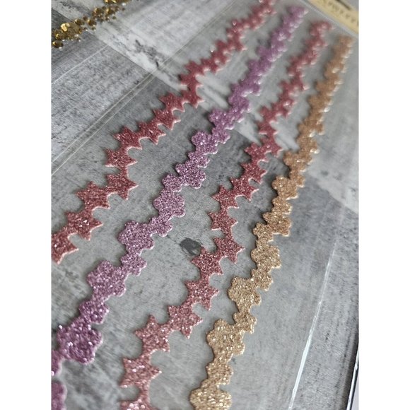 Sticker Lot Scrapbooking 3D Stickers 12" Borders Jewel Pearl Flowers Spring #112 - Picture 3 of 7